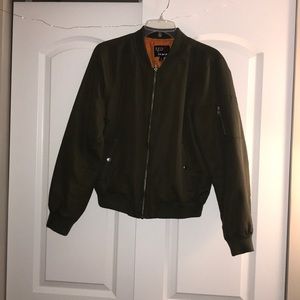 Green bomber jacket